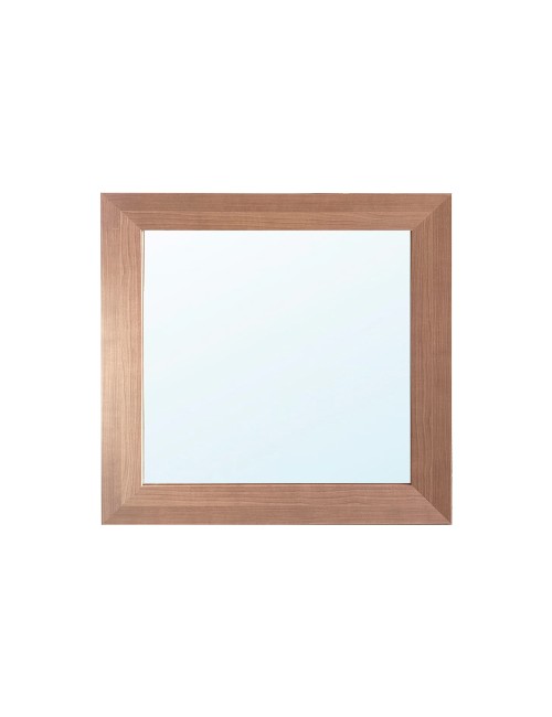 Specchiera Quadrata Plana 90x90 cm con Cornice Larice Cherry – Design Moderno ed Essenziale