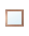 Specchiera Quadrata Plana 90x90 cm con Cornice Larice Cherry – Design Moderno ed Essenziale