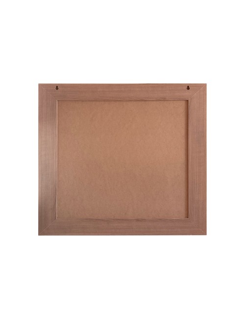 Specchiera Quadrata Plana 90x90 cm con Cornice Larice Cherry – Design Moderno ed Essenziale