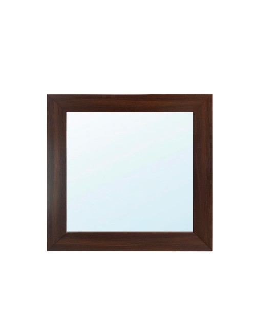 Specchiera Quadrata Plana 90x90 cm con Cornice Olmo dark – Design Moderno ed Essenziale