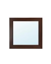 Specchiera Quadrata Plana 90x90 cm con Cornice Olmo dark – Design Moderno ed Essenziale