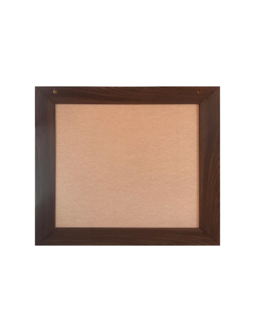 Specchiera Quadrata Plana 90x90 cm con Cornice Olmo dark – Design Moderno ed Essenziale