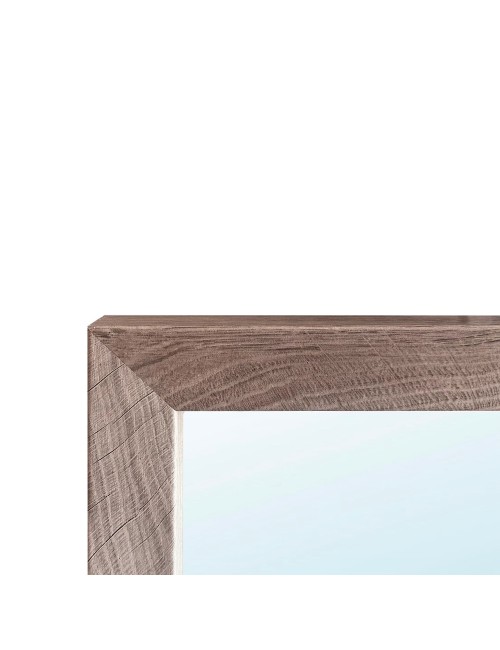 Specchiera Rettangolare da Parete K9 con Cornice Quercia – 165x65 cm