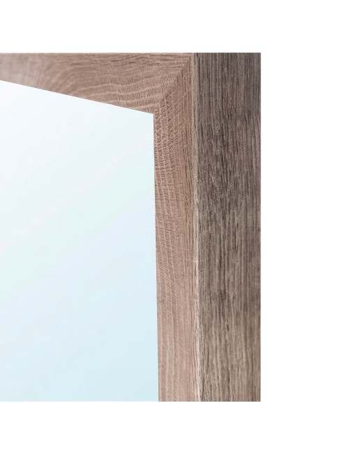 Specchiera Rettangolare da Parete K9 con Cornice Quercia – 165x65 cm