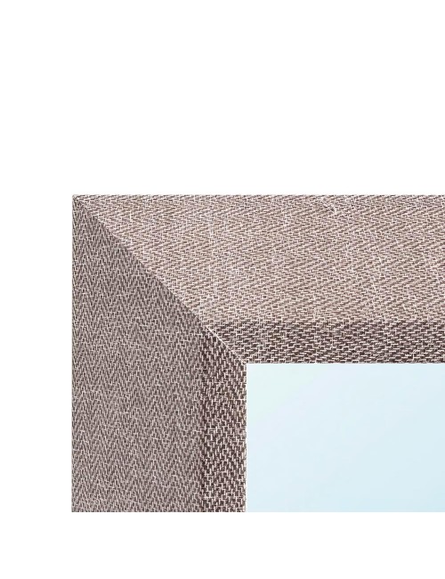 Specchiera Rettangolare con Cornice Sintesi tessuto grigio 127x65 cm. – Eleganza e raffinatezza