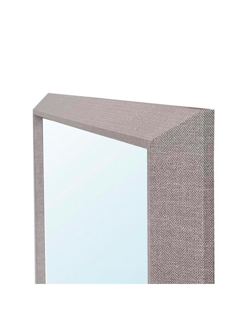 Specchiera Rettangolare con Cornice Sintesi tessuto grigio 127x65 cm. – Eleganza e raffinatezza
