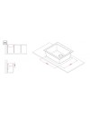 Lavello Cucina Monovasca Elleci Quadra 105 in Keratek – 57x50 cm Champagne