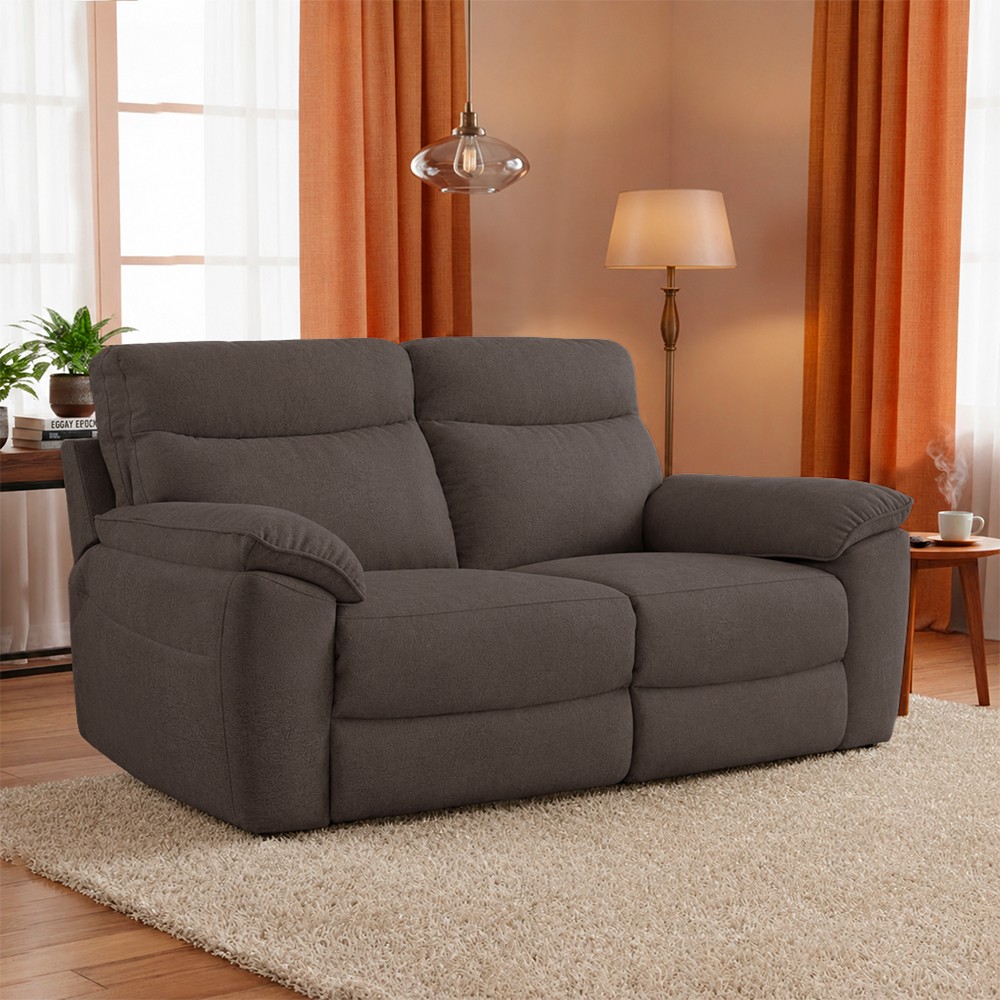 Divano 3 Posti Lineare in Tessuto Antimacchia Grigio Elefante - Modello Bostonfix Mozart 200 cm