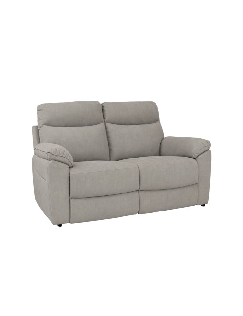 Divano 2 Posti Lineare in Tessuto Antimacchia Grigio Chiaro - Modello Bostonfix Mozart 160 cm