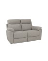 Divano 2 Posti Lineare in Tessuto Antimacchia Grigio Chiaro - Modello Bostonfix Mozart 160 cm