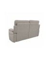 Divano 2 Posti Lineare in Tessuto Antimacchia Grigio Chiaro - Modello Bostonfix Mozart 160 cm