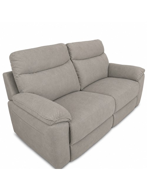 Divano 2 Posti Lineare in Tessuto Antimacchia Grigio Chiaro - Modello Bostonfix Mozart 160 cm