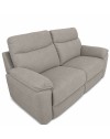 Divano 2 Posti Lineare in Tessuto Antimacchia Grigio Chiaro - Modello Bostonfix Mozart 160 cm