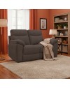 Divano 2 Posti Lineare in Tessuto Antimacchia Grigio Elefante - Modello Bostonfix Mozart 160 cm