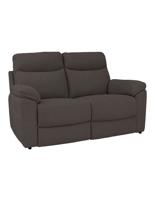 Divano 2 Posti Lineare in Tessuto Antimacchia Grigio Elefante - Modello Bostonfix Mozart 160 cm
