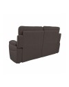 Divano 2 Posti Lineare in Tessuto Antimacchia Grigio Elefante - Modello Bostonfix Mozart 160 cm