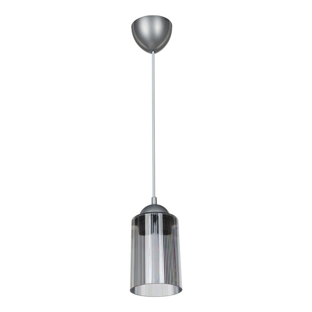 Lampada a sospensione con paralume cilindrico in plastica fumè Optical ASZ1027