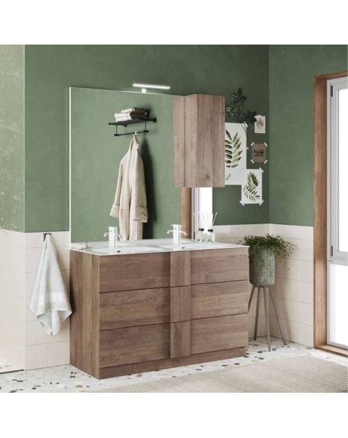 Mobile bagno doppia vasca Salemi120 colore rovere mercure
