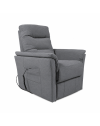 Poltrona Alzapersona Alessia 2 Motori in Nabuk Grigio Chiaro – Comfort, Relax e Autonomia