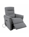 Poltrona Alzapersona Alessia 2 Motori in Nabuk Grigio Chiaro – Comfort, Relax e Autonomia
