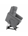 Poltrona Alzapersona Alessia 2 Motori in Nabuk Grigio Chiaro – Comfort, Relax e Autonomia