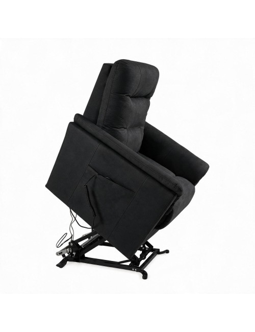 Poltrona Alzapersona Alessia 2 Motori in Nabuk Antracite – Comfort, Relax e Autonomia