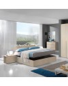 Letto matrimoniale contenitore in legno 170x205x88h Manitoba colore olmo