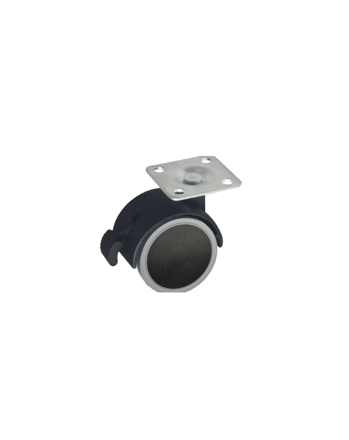 Ruota pivotante trasparente diametro 75 con freno Fyunny