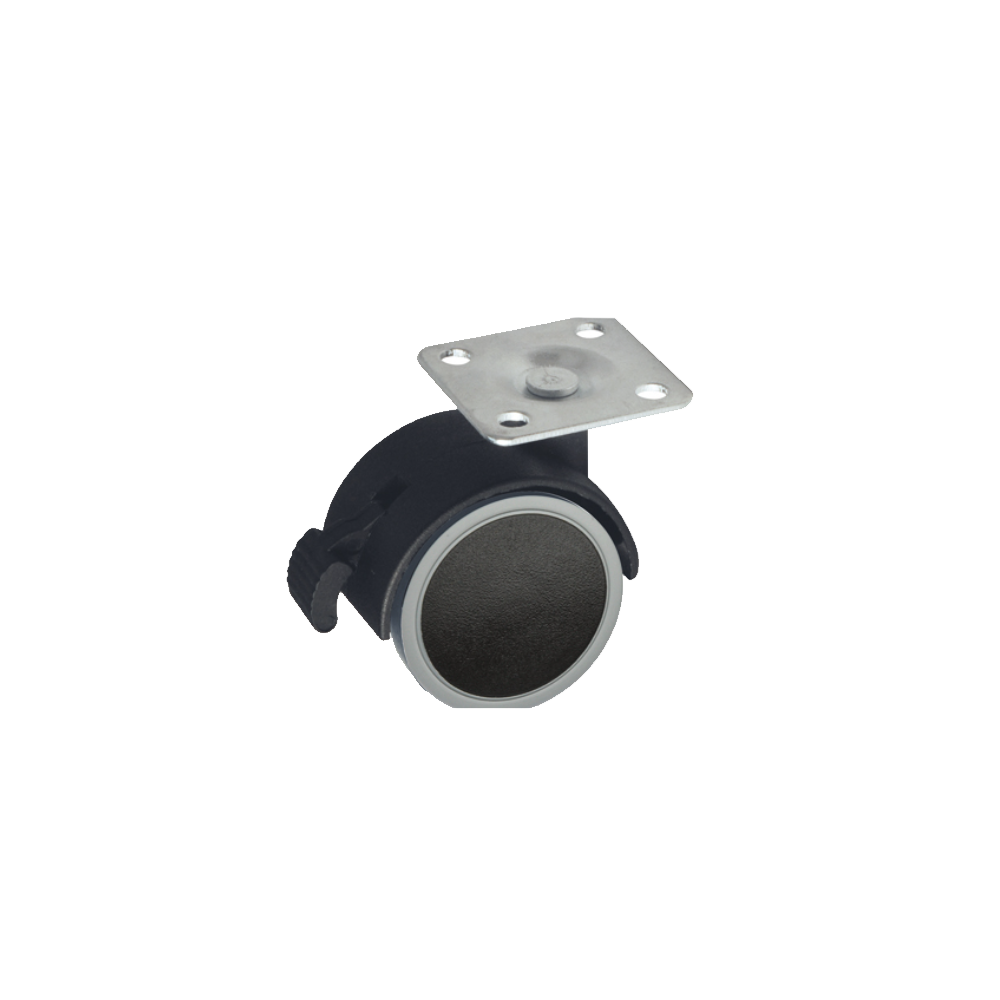Ruota pivotante trasparente diametro 75 con freno Fyunny