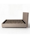 Letto Matrimoniale contenitore Ascoli 200x208x127H tessuto idrorepellente Aragon tortora