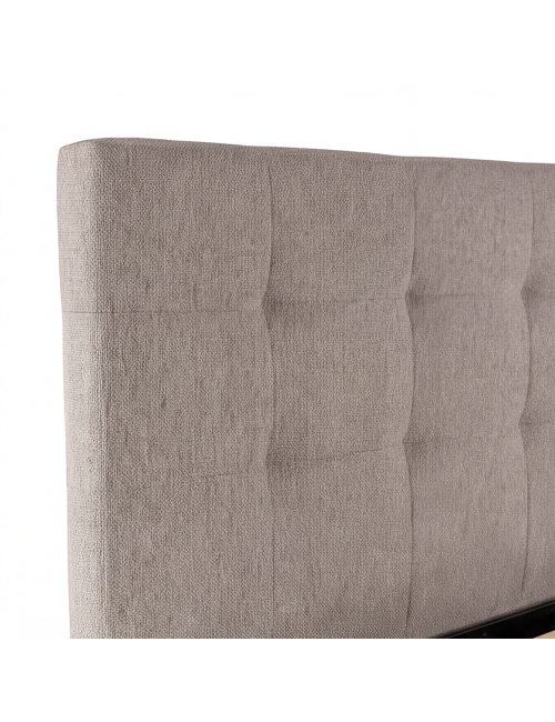 Letto Matrimoniale contenitore Ascoli 200x208x127H tessuto idrorepellente Aragon tortora