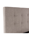 Letto Matrimoniale contenitore Ascoli 200x208x127H tessuto idrorepellente Aragon tortora