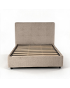 Letto Francese contenitore Ascoli 160x208x127H tessuto idrorepellente Aragon tortora