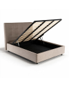 Letto Francese contenitore Ascoli 160x208x127H tessuto idrorepellente Aragon tortora