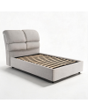 Letto una piazza e mezza contenitore Sofaback in tessuto Aragon grigio chiaro 138x222x120H