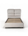 Letto una piazza e mezza contenitore Sofaback in tessuto Aragon grigio chiaro 138x222x120H