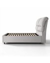 Letto una piazza e mezza contenitore Sofaback in tessuto Aragon grigio chiaro 138x222x120H