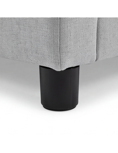 Letto una piazza e mezza contenitore Sofaback in tessuto Aragon grigio chiaro 138x222x120H