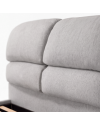 Letto una piazza e mezza contenitore Sofaback in tessuto Aragon grigio chiaro 138x222x120H
