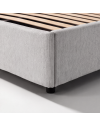 Letto una piazza e mezza contenitore Sofaback in tessuto Aragon grigio chiaro 138x222x120H