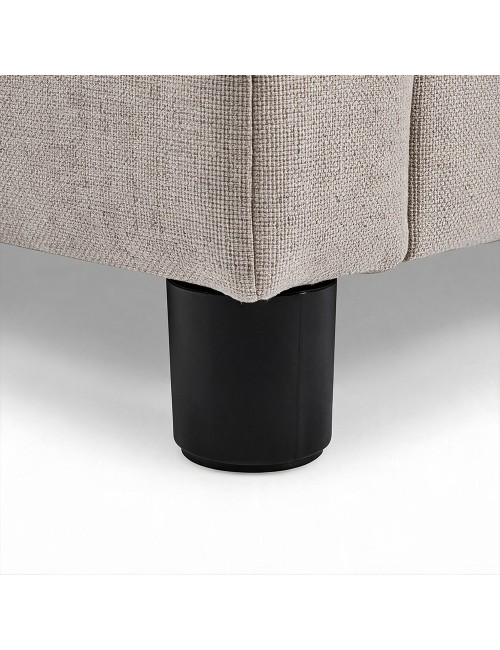 Letto una piazza e mezza contenitore Sofaback in tessuto Aragon tortora 138x222x120H