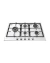 Piano cottura Candy CHG7WL4WTX a gas 5 fuochi con griglie in ghisa 75 cm inox