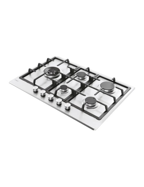 Piano cottura Candy CHG7WL4WTX a gas 5 fuochi con griglie in ghisa 75 cm inox