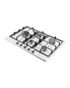 Piano cottura Candy CHG7WL4WTX a gas 5 fuochi con griglie in ghisa 75 cm inox