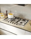 Piano cottura Candy CHG7WL4WTX a gas 5 fuochi con griglie in ghisa 75 cm inox