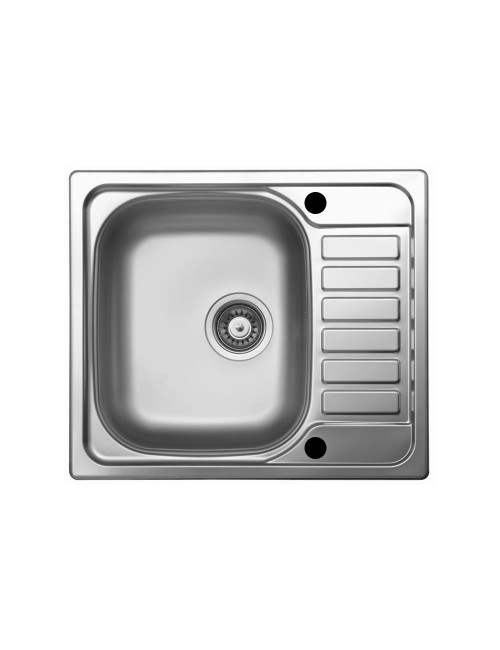 Lavello Incasso Acciaio Cucina 50x58 Reversibile con Gocciolatoio