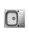 Lavello incasso acciaio cucina 50x60 reversibile con gocciolatoio Rondò EC196