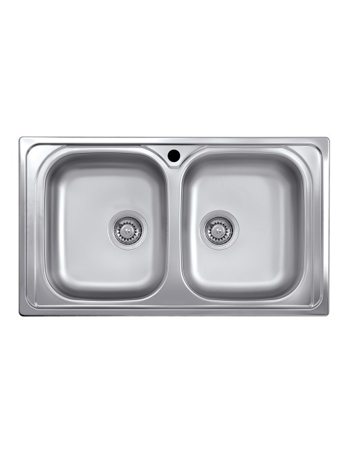 Lavello Incasso Cucina Acciaio 86x50 cm Due Vasche Prezzo