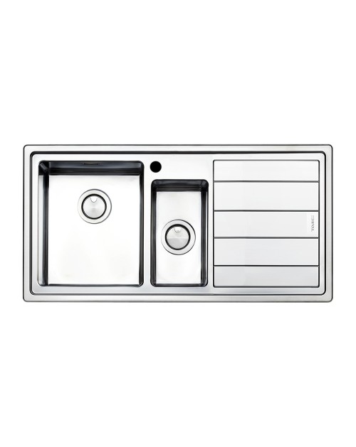 Samet Lavello cucina SAXT332 2 vasche e gocciolatoio destro 100x50 cm