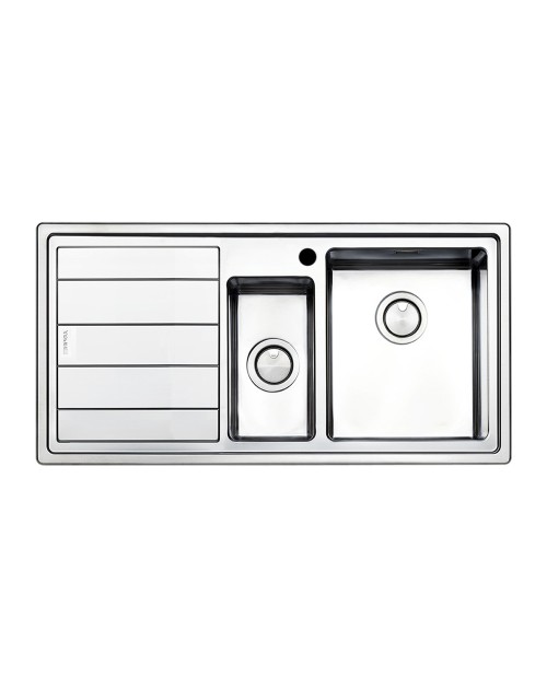 Samet Lavello cucina SAXT332 2 vasche e gocciolatoio sinistro 100x50 cm